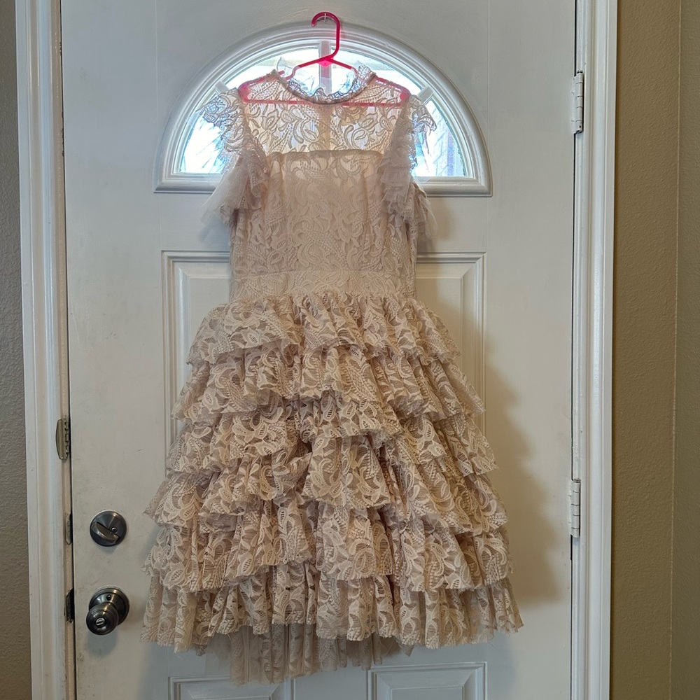 Joyfolie 
Anouk Petticoat Dress in Vintage Ivory - size 14
